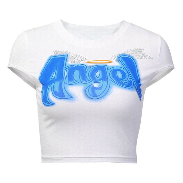 Angel Letter Printed Tees